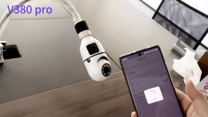 V380 Pro Bulb Dual Lens CCTV Camera: Connect Your Phone & Monitor Your Home