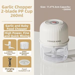 COOKER KING | Electric Garlic Mincer Small Home Use Food Processor