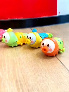 Đồ chơi con sâu cót bò size lớn miệng thu vào ngộ nghĩnh đồ chơi tăng cường vận động tinh cho bé chất liệu nhựa ABS