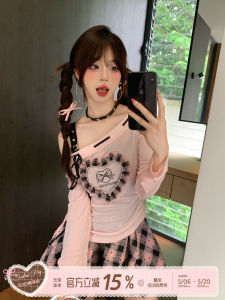 Dark Cute Pink Camisole Dress Lace Grid
