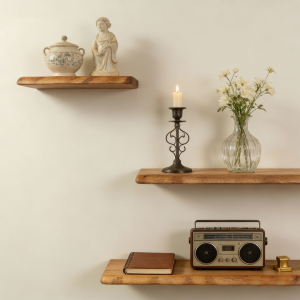 Aromatic Camphor Wood Shelf Wall Storage Rack