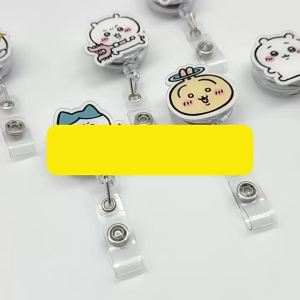 Bandai | Phim Hoạt Hình Usagi Hachiware Acrylic Có Thể Kéo Dài Được Bằng Chất Liệu Đàn Hồi Có Khóa Giữ Thẻ Làm Việc Với Dây Treo ID Sáng Tạo Dành Cho Người Hâm Mộ