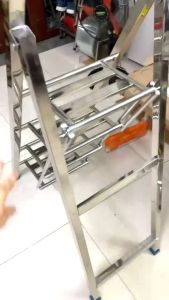 [1m5-2m75] Thang xếp inox thang chữ A inox thang gấp gọn inox thang inox nhiều bậc thang inox nhiều kích thước.
