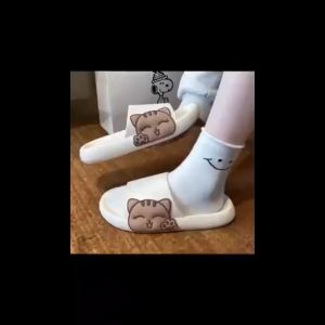 Sandal Karet PVC Import Kucing Kartun Anti Slip Anti Bakteri Indoor Slippers JOFSH112