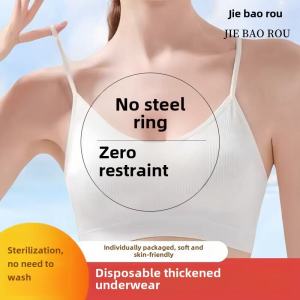 Disposable Womens Underwear Bra Panties Chest Protector Set Independent Packaging Travel Supplies Military Training Daily Throw