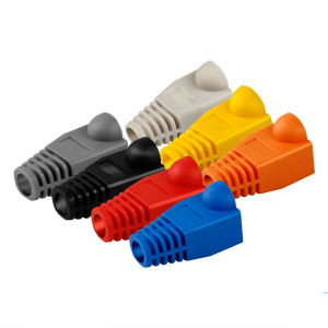 RJ45 CAT6 CAT5e Adapter Cap Ethernet Network Cable Connector Plugs RJ45 Caps Cat 5 protective Sleeve Multicolour 50 100pcs/lot