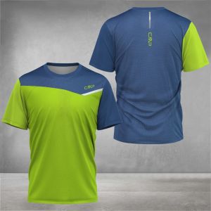 Mens quick drying sports T-shirt fashionable and casual street short sleeved clothing mens breathable hiking and running T-s