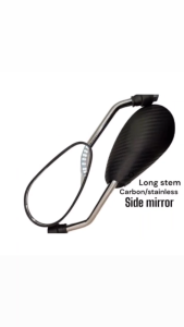 SUZUKI BURGMAN Carbon Side Mirror Long Stem Stainless 10mm