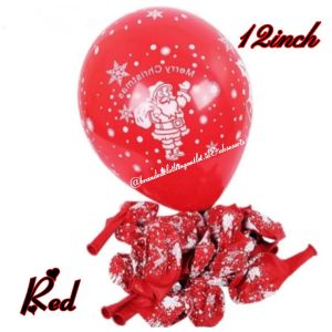 BALON NATAL LATEX 12 INCH / BALON LATEX SANTA CLAUS / BALON METALIK NATAL ELASTIS / BALON DEKOSARI NATAL / CHRISTMAS LATEX BALLOONS / BLC2735