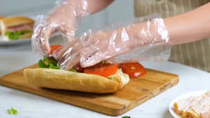 Brightbling Disposable Durable Gloves Clear Latex Free TPE Gloves For Household Food Handling