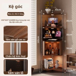DONGMU | Kệ Góc Gỗ Nguyên Khối Phong Cách Cổ Điển