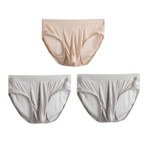 3 Pack 100% Mulberry Silk Silk Underwear Men Breathable and Loose Plus Size Red Birth Year Panties