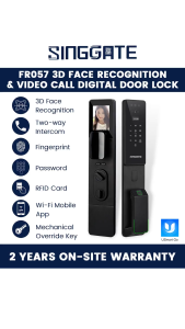 With Installation (1Year Warranty) (Singgate) <FR057> Digital Lock | 3D Ultra Sleek Face Recognition & Video Call Function Digital Door Lock