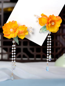 New Pearl Tassel Hairpin Glowing Flower Lighting Ancient Style Hair Accessories Fresh out Fresh Pearl Headwear Hair Claw