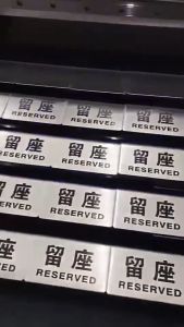 Double Sided Reserved Restaurant Stainless Steel Table Sign Stainless Steel Table Sign Reserved Booked Stand KL