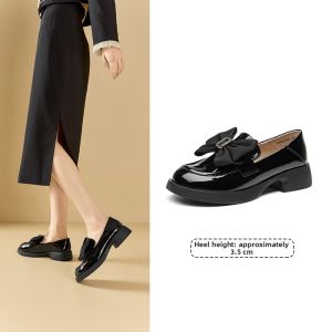 DUSTO | Thick Sole Oxford Shoes Fall Soft Bottom Black Patent