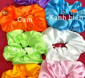 (hot)COMBO 5 Dây Buộc Tóc Scrunchies Phát Sáng kiểu Hàn Quốc Cute Bằng VảiCó Đèn Led Phát Sáng Siêu Đẹp Dây Thun Co Giãn