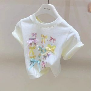 Bộ Quần Áo In Hình Cung Áo Thun Tròn Cổ Quần Ống Rộng