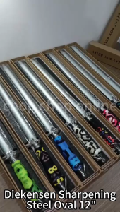 DIEKENSEN Batang Asah Pisau Oval 12" Keluli Tahan Karat – Sharpening Steel Professional Dapur Murah&Tajam(SSOVAL-12F)