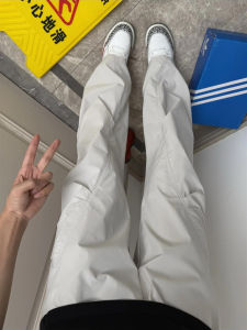 Cleanfit กางเกงทำงานแห้งเร็วสไตล์อเมริกันสำหรับผู้ชาย ทรงตรง ทรงหลวม กางเกงขายาวลำลองสำหรับฤดูร้อน