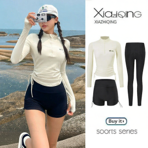 JINMIER | Teen Sporty Long Sleeve and Pant Modest Swimwear Slim Fit Diving Surfing Wetsuit