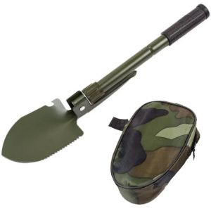 Outdoor Camping Shovel Survival Camping Spade Portable Garden Weeding Camping 4-in-1 Multi-purpose Military Portable Folding