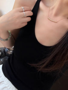 Summer 2025 New Korean Style Fashionable round Neck Loose Slimming Meat Covering Sleeveless Built-in Chest Pad Strap Vest