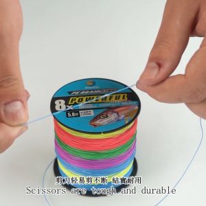 Tali PE X8 X4 Biru Senar Pancing Kuat 300m Warna Alat Casting Pancing Dikepang Laut Profesional Fishing Line