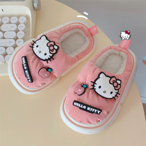 Dép Cotton Melody Mùa Đông Dễ Thương Chống Thấm Nước Bằng Vải Lông Vũ Ấm Áp Cho Mẹ Và Con Dép Đi Trong Nhà Đế EVA