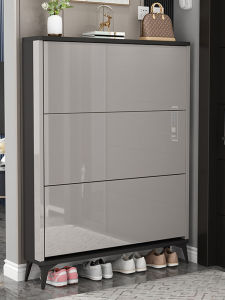 Ultra-Thin Indoor Shoe Cabinet Multi-Layer Flip-Open Design 17cm Home Entrance Doorway Space-Saving Storage Solution