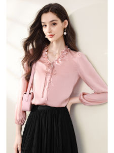 POEMLADY | Satin Stylish Commuter Blouse