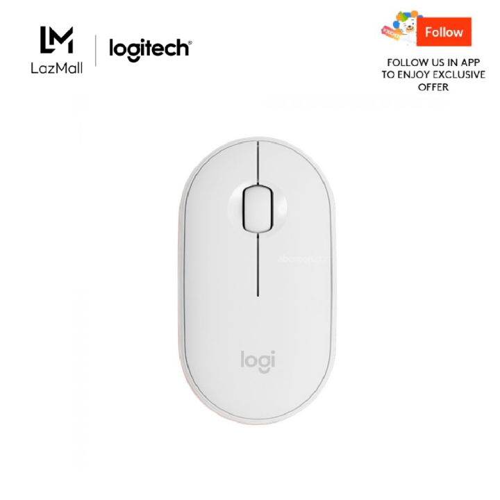 Logitech M350กรวดเมาส์ไร้สายเงียบบลูทูธเมาส์สำหรับเครื่องพีซีสำนักงาน ...