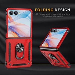 for Samsung Z Flip 7 Case with 360° Rotation Metal Kickstand Ring Holder Hybrid Hard Heavy Duty Shockproof Protective Case for Galaxy Z Flip 6 CaseZ Flip 5 Case