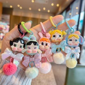 Cute Crybaby Keychain Kawaii Powerpuff Girls Bag Pendant Keyring for Girl Gift Jewelry