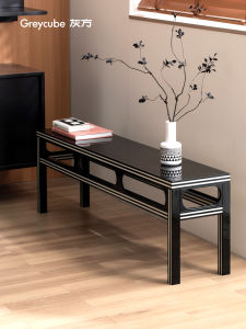 GREY CUBE | Gray Acrylic Retro Chinese Style Bed Bench
