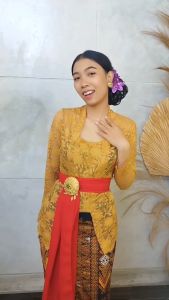 Atasan Kebaya Bali Jadi Strait Sofia Bahan Brokat Melar Kutubaru Lengan Panjang Kebaya Pengantin Pesta Modern