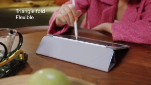 TRIPLEDI Case Acrylic For iPad Air 4th 5th Generation10.9 inch M1 Casing PU Leather Foldable Y Magnetic Soft TPU Flip Cover Akrilik Shockproof