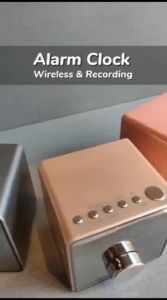 Alarm Clock Speaker Bluetooth Multifungsi dengan Recording FM Radio Slot TF USB AUX-in HiFi Sound