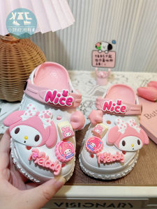 Childrens Outdoor Fashionable Clog Shoes Summer Anti-Slip Odor-Resistant Girls Slippers Flat Heel EVA Comfortable Footwear