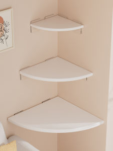 Bedroom Corner Storage Triangle Wall Shelf
