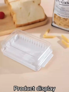 Butter Cutting Box Cheese Cutting and Storage Box Transparent Bread Butter Cheese Refrigerator Food Storage Box