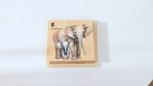Wooden animal 4 in 1 baby puzzle. Baby Gift. Young Toddler Gift. Cognitive Thinking skill development