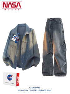 NASA WTAPS | Vintage Washed Out Old Denim Jacket Autumn High-End