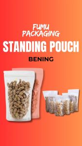 Plastik Standing Pouch Klip Seal Kemasan Makanan Ukuran 21X35X55CM Murah