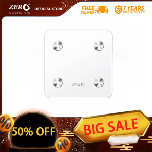 Zero Healthcare Smart Body Fat Scale - Bluetooth BMI & Body Composition Analyzer | Measures Weight Fat% Muscle & Water with App Sync (High Accuracy LED Display)