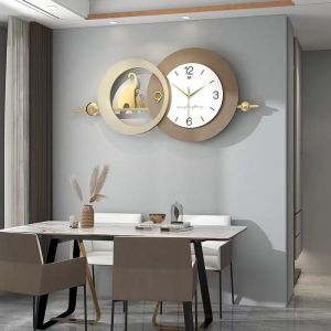 Minimalist Nordic Series Wall Clock Hot Sale Home Living Room Simple and Fashion Mute Creative Vintage Clock Art Elephant Decorations