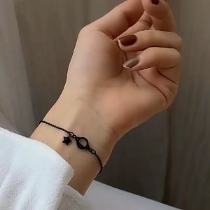 Gelang Wanita Sederhana Planet Bintang Hitam Fashion Korea