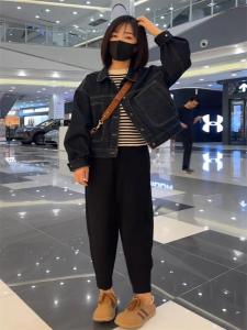 Áo Khoác Jeans Ngắn Hàn Quốc Chống Phai Dáng Ôm