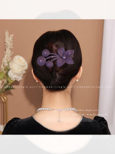 Elegant Floral Hair Clip for Women 2025 New Style High End Hair Accessories Duckbill Hair Clamp One Word Bun Hair Clip Headwear