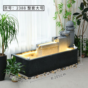 Modern Simple round Ball Fountain Living Room Decorative Pieces Hotel Lobby Fish Pond Floor Standing Decoration Wealth Attraction Water Landscape Display